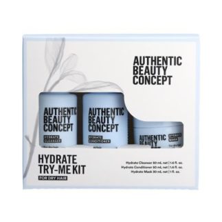 Authentic Beauty Concept Hydrate Try-Me Kit  Registered with the Vegan Society  & PETA certified.