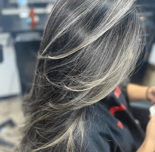 Side view of Womans hair
