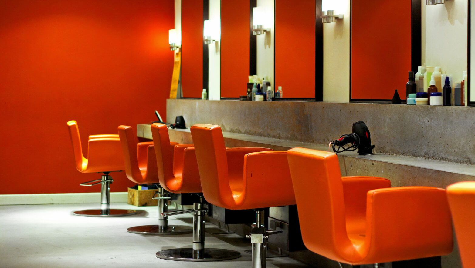 Orange Salon Chairs