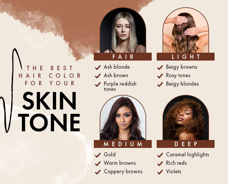the best hair color for your skin tone