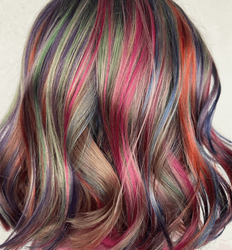 Image of a rainbow hair