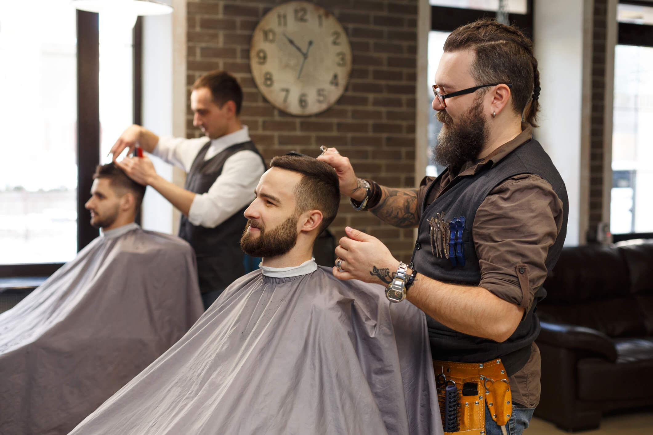 man at barbershop in chair