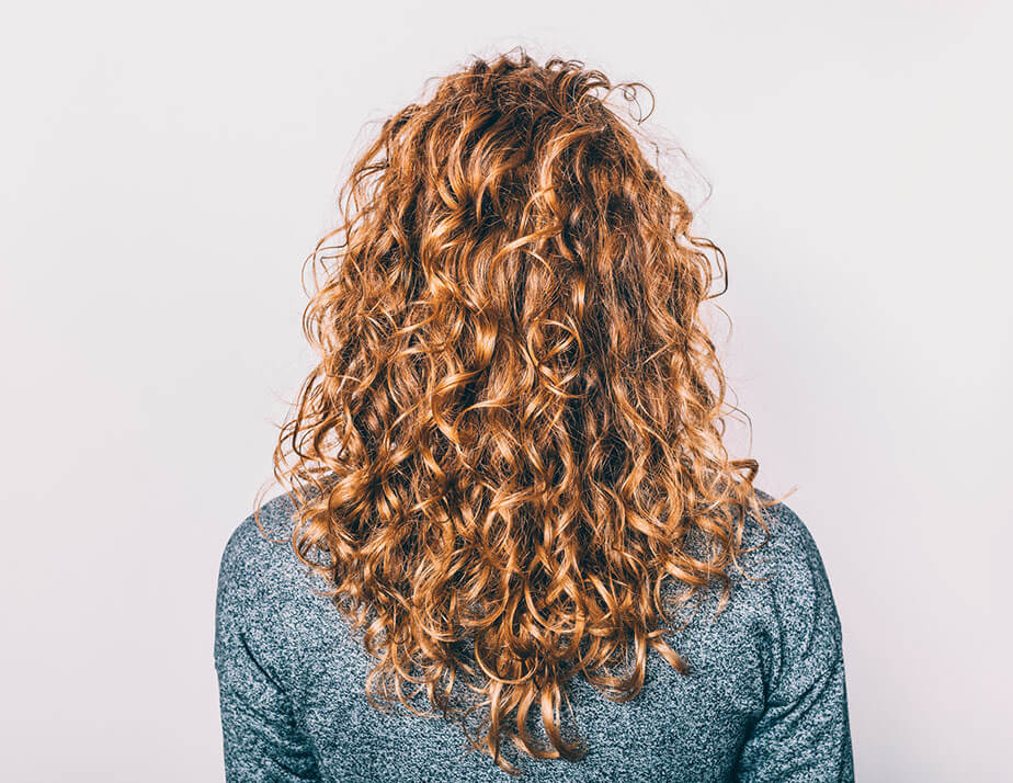 long brown curly hair