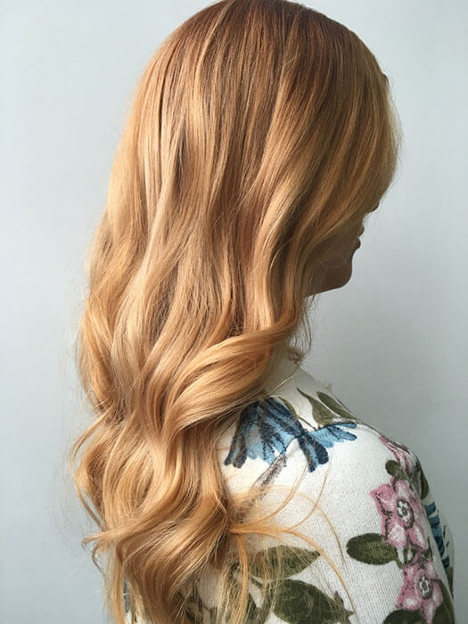 Model with Strawberry blond hair