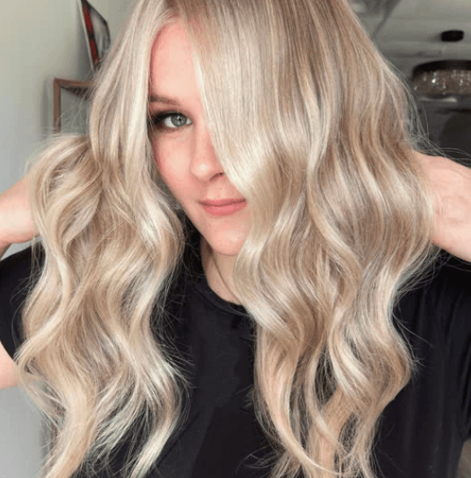 salon styled blonde hair