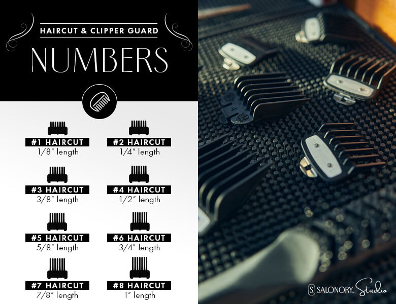 haircut numbers clipper sizes chart