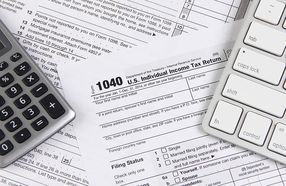 1040 individual tax return paperwork