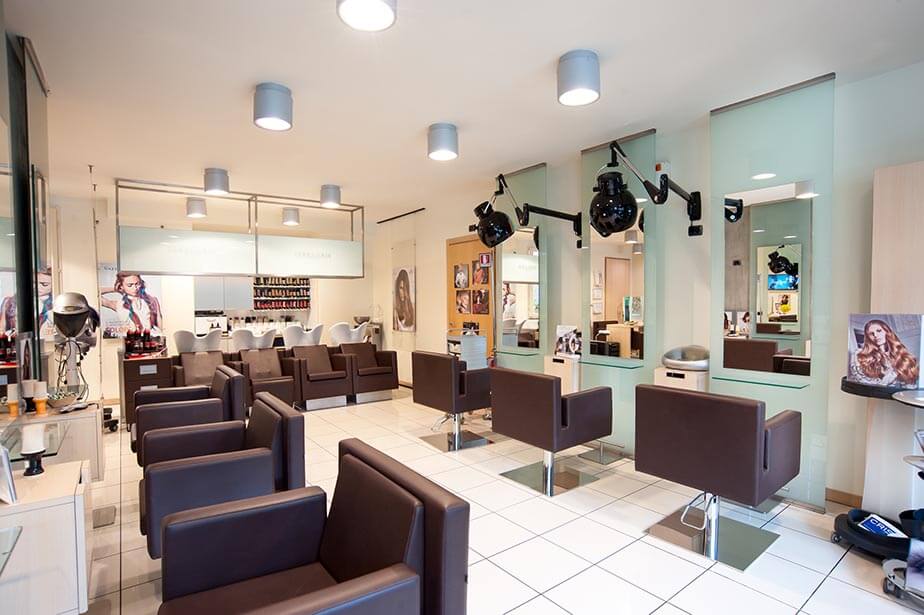 aerial view salon interior