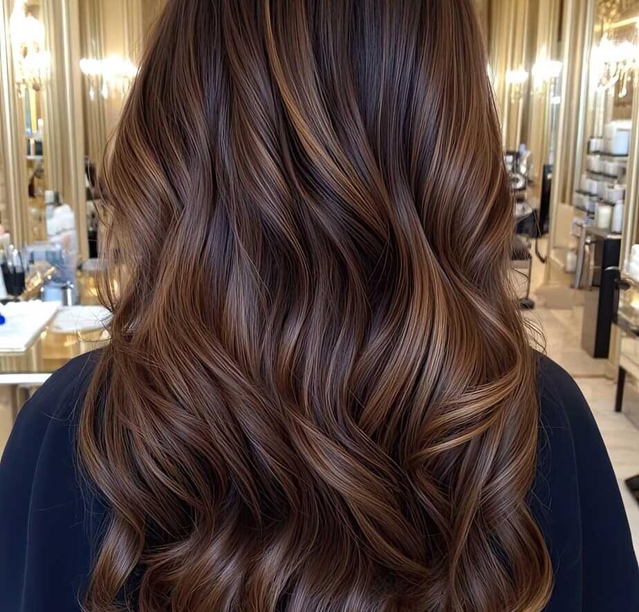 back view hair balayage highlights