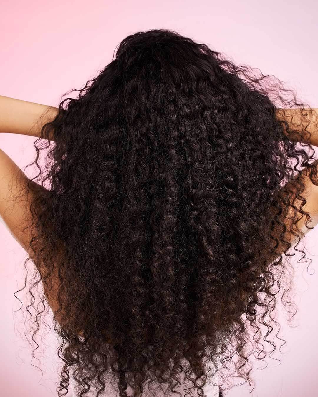 rear portrait curly hair