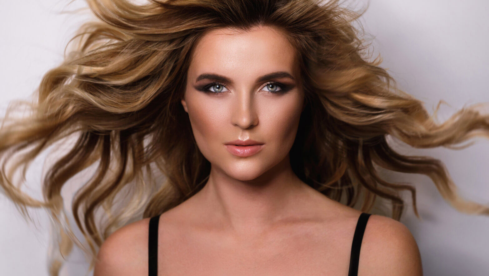 Portrait of beautiful woman with blonde hair