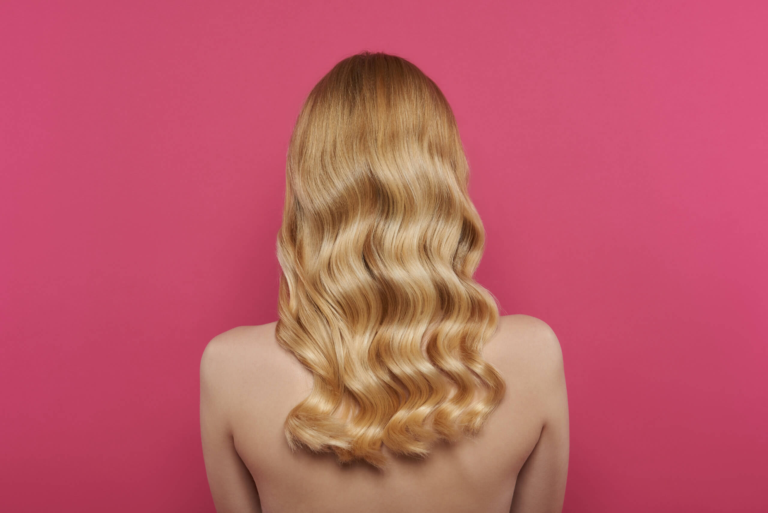Back of beautiful blonde hair
