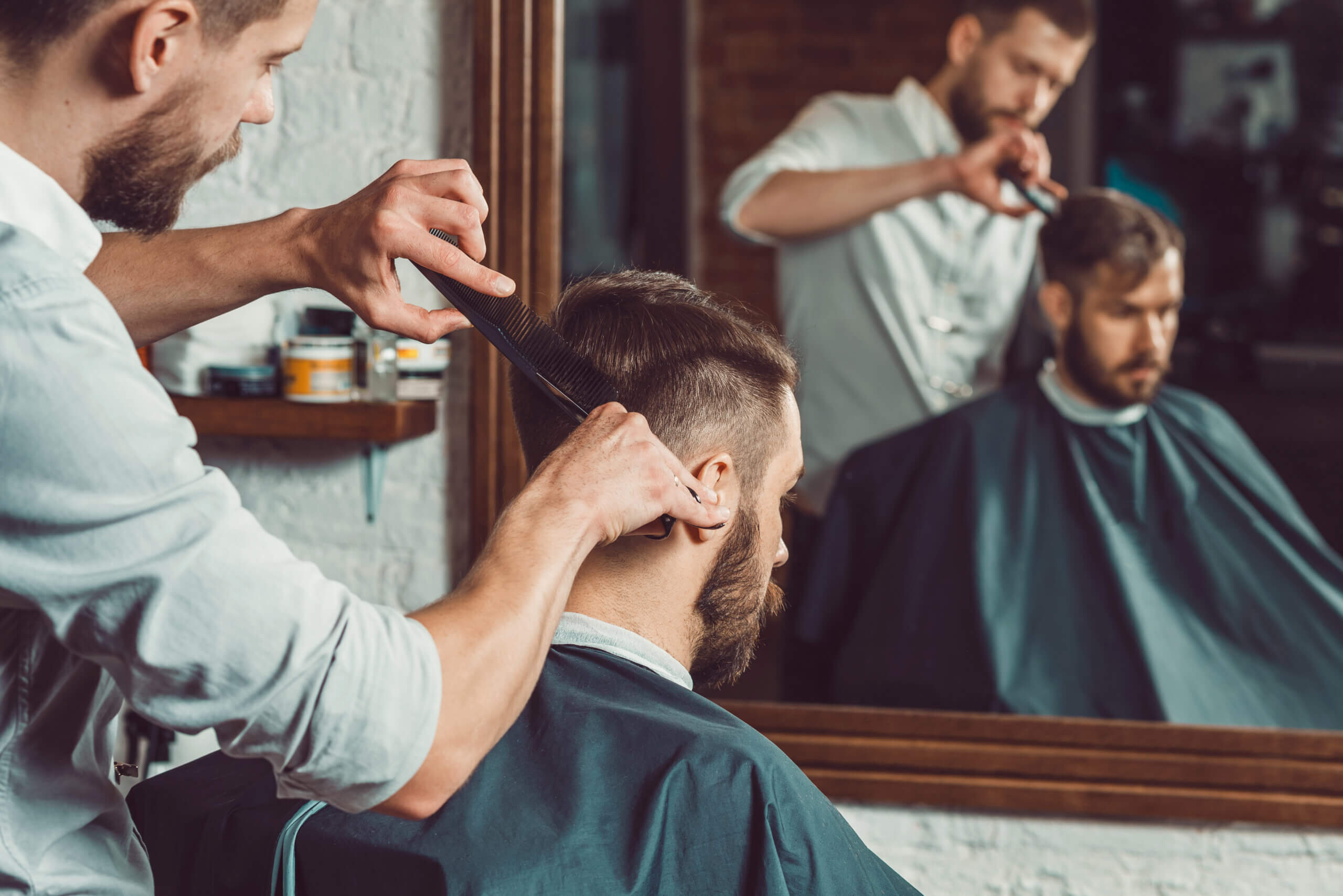Barber with Client